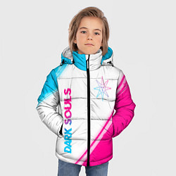 Куртка зимняя для мальчика Dark Souls neon gradient style вертикально, цвет: 3D-черный — фото 2