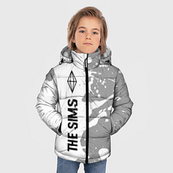 Куртка зимняя для мальчика The Sims glitch на светлом фоне по-вертикали, цвет: 3D-черный — фото 2