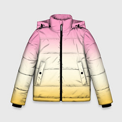 Куртка зимняя для мальчика Розовый бежевый желтый градиент, цвет: 3D-светло-серый