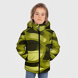 Куртка зимняя для мальчика Камуфляжные овалы и сеть, цвет: 3D-черный — фото 2