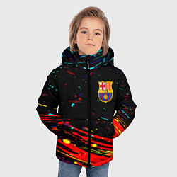 Куртка зимняя для мальчика Barcelona краски, цвет: 3D-светло-серый — фото 2