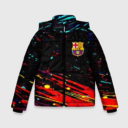 Куртка зимняя для мальчика Barcelona краски, цвет: 3D-красный