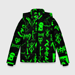 Куртка зимняя для мальчика Berserk neon green, цвет: 3D-черный