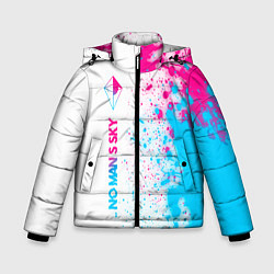 Зимняя куртка для мальчика No Mans Sky neon gradient style по-вертикали
