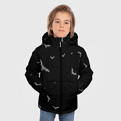 Куртка зимняя для мальчика Летучие мыши на черном небе, цвет: 3D-светло-серый — фото 2