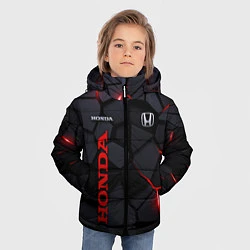 Куртка зимняя для мальчика Honda - плиты с эффектом свечения, цвет: 3D-черный — фото 2