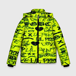 Куртка зимняя для мальчика Lil peep кислотный стиль, цвет: 3D-светло-серый