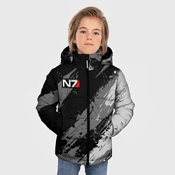 Куртка зимняя для мальчика N7 - mass effect monochrome, цвет: 3D-светло-серый — фото 2
