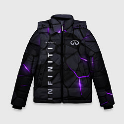 Куртка зимняя для мальчика Infiniti - плиты с эффектом свечения, цвет: 3D-черный