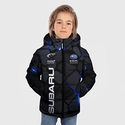 Куртка зимняя для мальчика Subaru - плиты с эффектом свечения, цвет: 3D-черный — фото 2