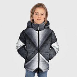 Куртка зимняя для мальчика Стальные блоки, цвет: 3D-красный — фото 2