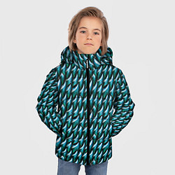 Куртка зимняя для мальчика Изумрудная чешуя дракона, цвет: 3D-черный — фото 2