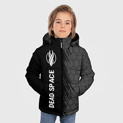 Куртка зимняя для мальчика Dead Space glitch на темном фоне по-вертикали, цвет: 3D-черный — фото 2
