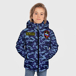 Куртка зимняя для мальчика Камуфляж синий - Максим, цвет: 3D-красный — фото 2