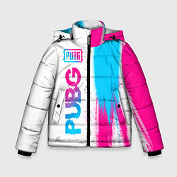 Зимняя куртка для мальчика PUBG neon gradient style по-вертикали