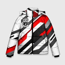 Куртка зимняя для мальчика Ливерпуль - абстракция, цвет: 3D-черный
