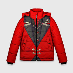 Куртка зимняя для мальчика Алый фрак, цвет: 3D-черный