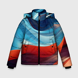 Куртка зимняя для мальчика Абстракция в контрасте, цвет: 3D-светло-серый