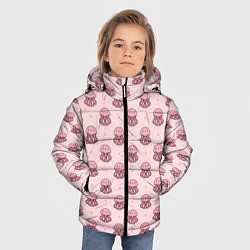 Куртка зимняя для мальчика Розовая медуза, цвет: 3D-светло-серый — фото 2