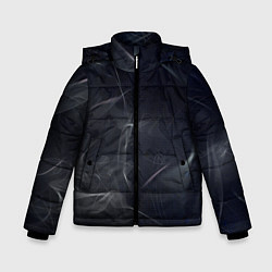 Куртка зимняя для мальчика Серый дым и тьма, цвет: 3D-черный