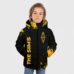 Куртка зимняя для мальчика The Sims - gold gradient вертикально, цвет: 3D-черный — фото 2