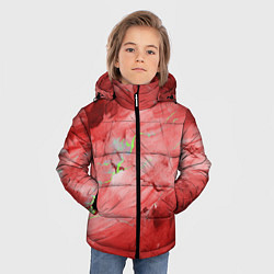 Куртка зимняя для мальчика Красный мрамор, цвет: 3D-светло-серый — фото 2