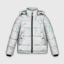 Куртка зимняя для мальчика Паттерн филолога, цвет: 3D-светло-серый