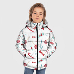 Куртка зимняя для мальчика Новогодние конфетки и подарки, цвет: 3D-черный — фото 2