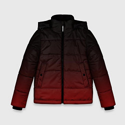 Куртка зимняя для мальчика Градиент от тёмного до тёмно красного, цвет: 3D-черный