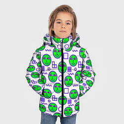 Куртка зимняя для мальчика Green smiley face, цвет: 3D-светло-серый — фото 2