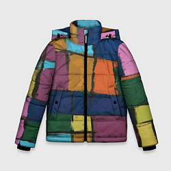 Куртка зимняя для мальчика Эклектика клее, цвет: 3D-красный
