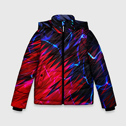 Куртка зимняя для мальчика Вибро волны, цвет: 3D-черный