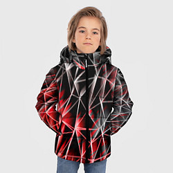 Куртка зимняя для мальчика Текстуры сетка, цвет: 3D-черный — фото 2