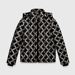 Куртка зимняя для мальчика Кольчуга крупная, цвет: 3D-черный
