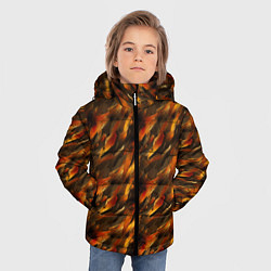 Куртка зимняя для мальчика Brown print from the neural network, цвет: 3D-черный — фото 2