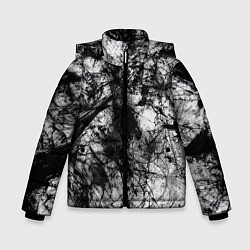 Куртка зимняя для мальчика Белый камуфляж, цвет: 3D-черный