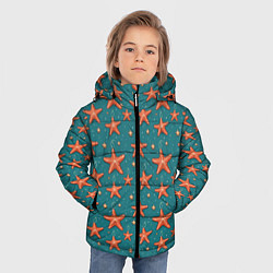 Куртка зимняя для мальчика Морские звезды тоже хотят на ёлку, цвет: 3D-светло-серый — фото 2