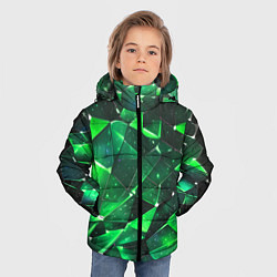 Куртка зимняя для мальчика Зелёное разбитое стекло, цвет: 3D-черный — фото 2