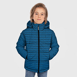 Куртка зимняя для мальчика Тёмно-синий узоры, цвет: 3D-светло-серый — фото 2