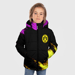 Куртка зимняя для мальчика Borussia Dortmund sport, цвет: 3D-светло-серый — фото 2