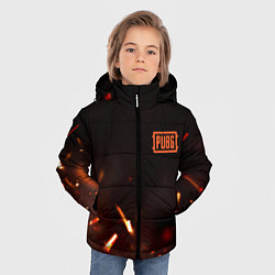Куртка зимняя для мальчика PUBG fire war, цвет: 3D-светло-серый — фото 2