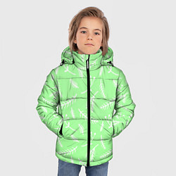 Куртка зимняя для мальчика Нежный новогодний узор, цвет: 3D-светло-серый — фото 2