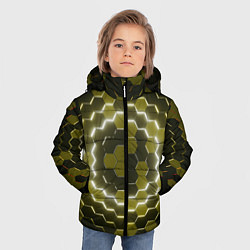 Куртка зимняя для мальчика Гексагональная броня, цвет: 3D-светло-серый — фото 2