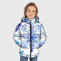 Куртка зимняя для мальчика Снежинки падают, цвет: 3D-красный — фото 2