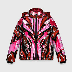Куртка зимняя для мальчика Розовый кибер доспех, цвет: 3D-красный