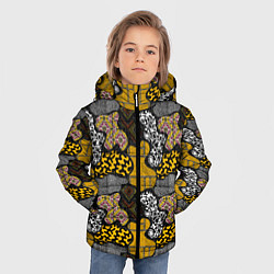 Куртка зимняя для мальчика Abstract pattern, цвет: 3D-черный — фото 2