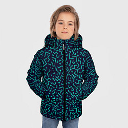 Куртка зимняя для мальчика Neon stripes, цвет: 3D-светло-серый — фото 2
