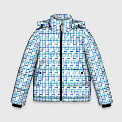 Куртка зимняя для мальчика Схема квадрат, цвет: 3D-красный