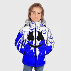 Куртка зимняя для мальчика Marshmello dj blue pattern music band, цвет: 3D-черный — фото 2