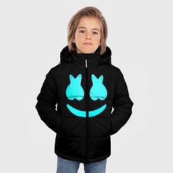 Куртка зимняя для мальчика Маршмеллоу голубое лого, цвет: 3D-красный — фото 2